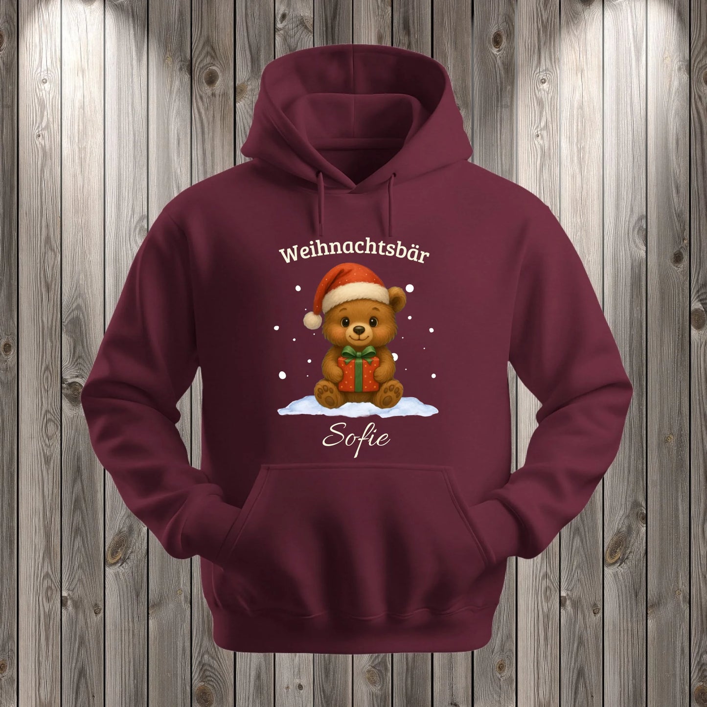 Hoodie Weinrot