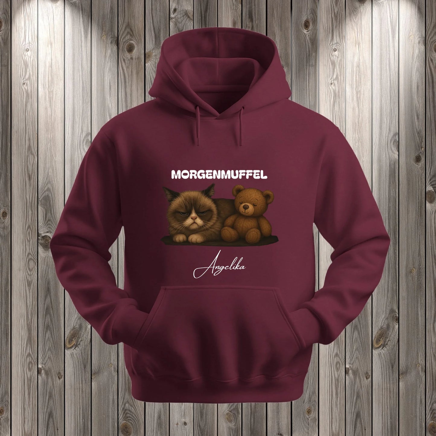 Hoodie Weinrot