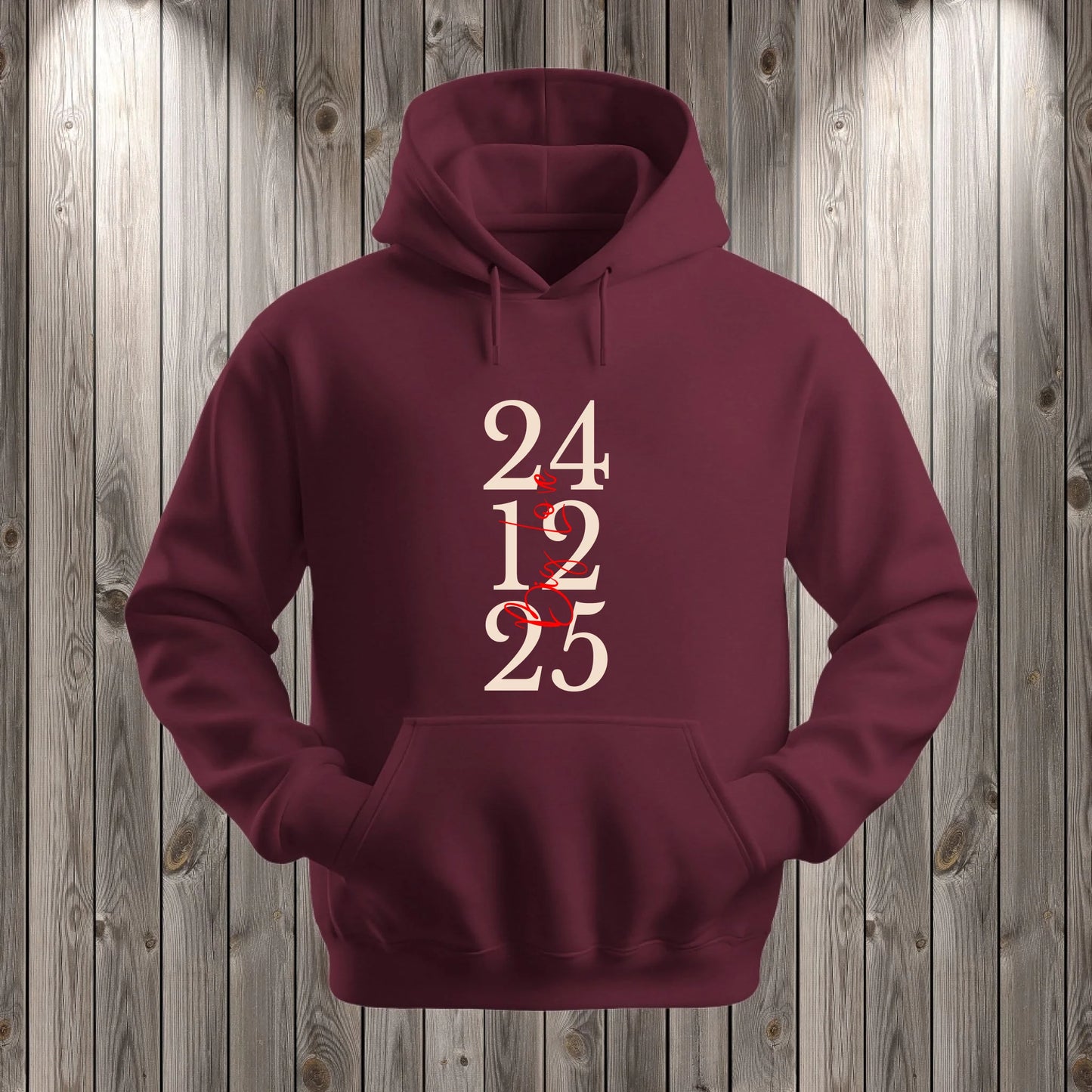 Hoodie Weinrot